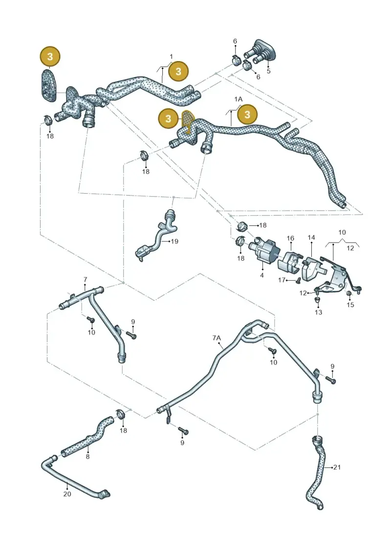 8K0819345F — Audi A7 Sportback (2014-2018) diagram 788819600, position 3