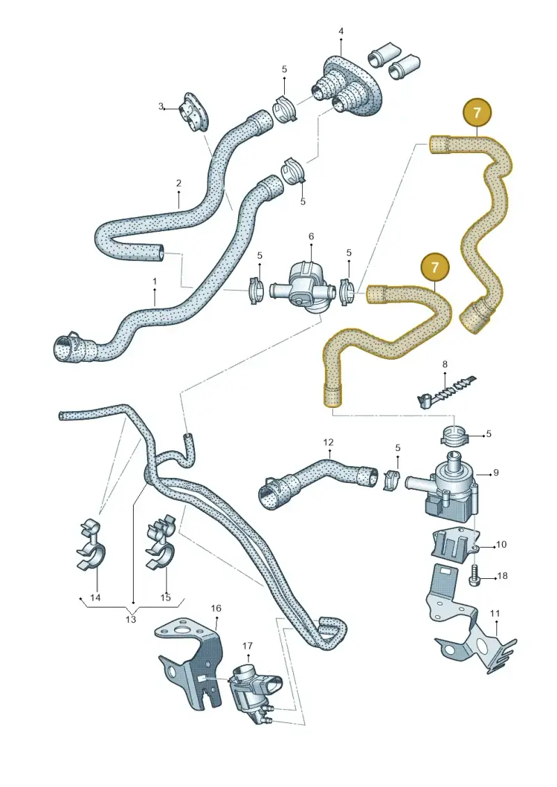 8K0819374Q — Audi A4 Av. Allroad (2008-2016) diagram 620819450, position 7