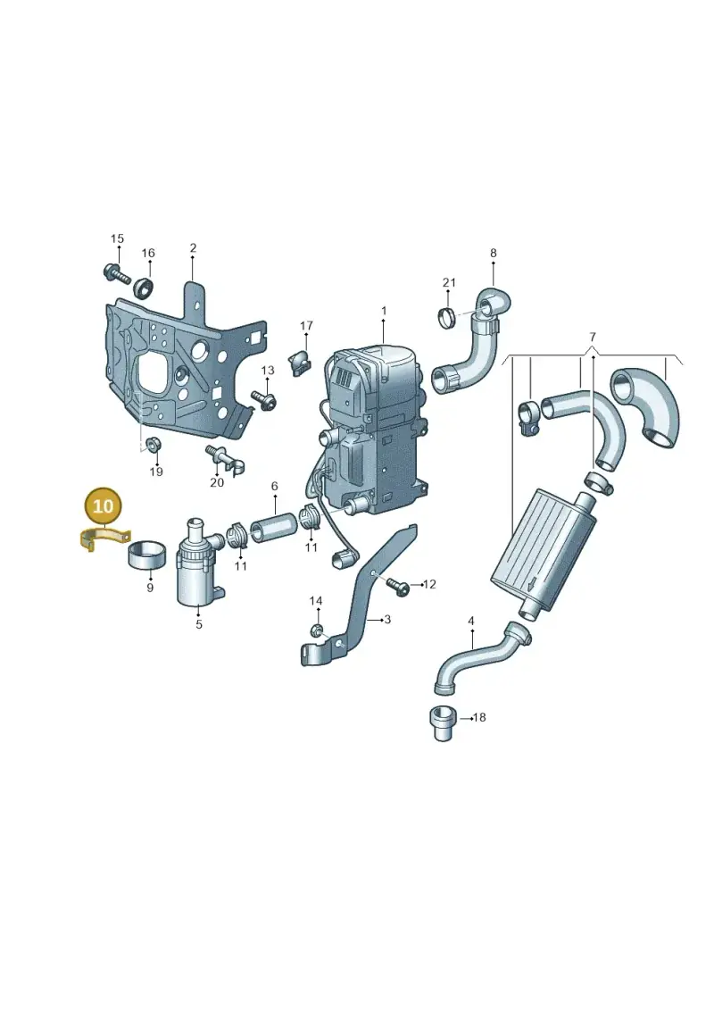 8K0819597A — Audi A7 Sportback (2014-2018) diagram 788261000, position 10