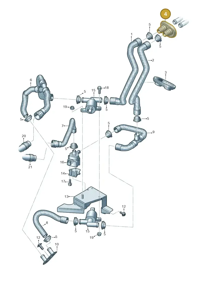 8K0819699A — Audi Q5 qu. 2.0 TDI (2012-2017) diagram 647819600, position 4