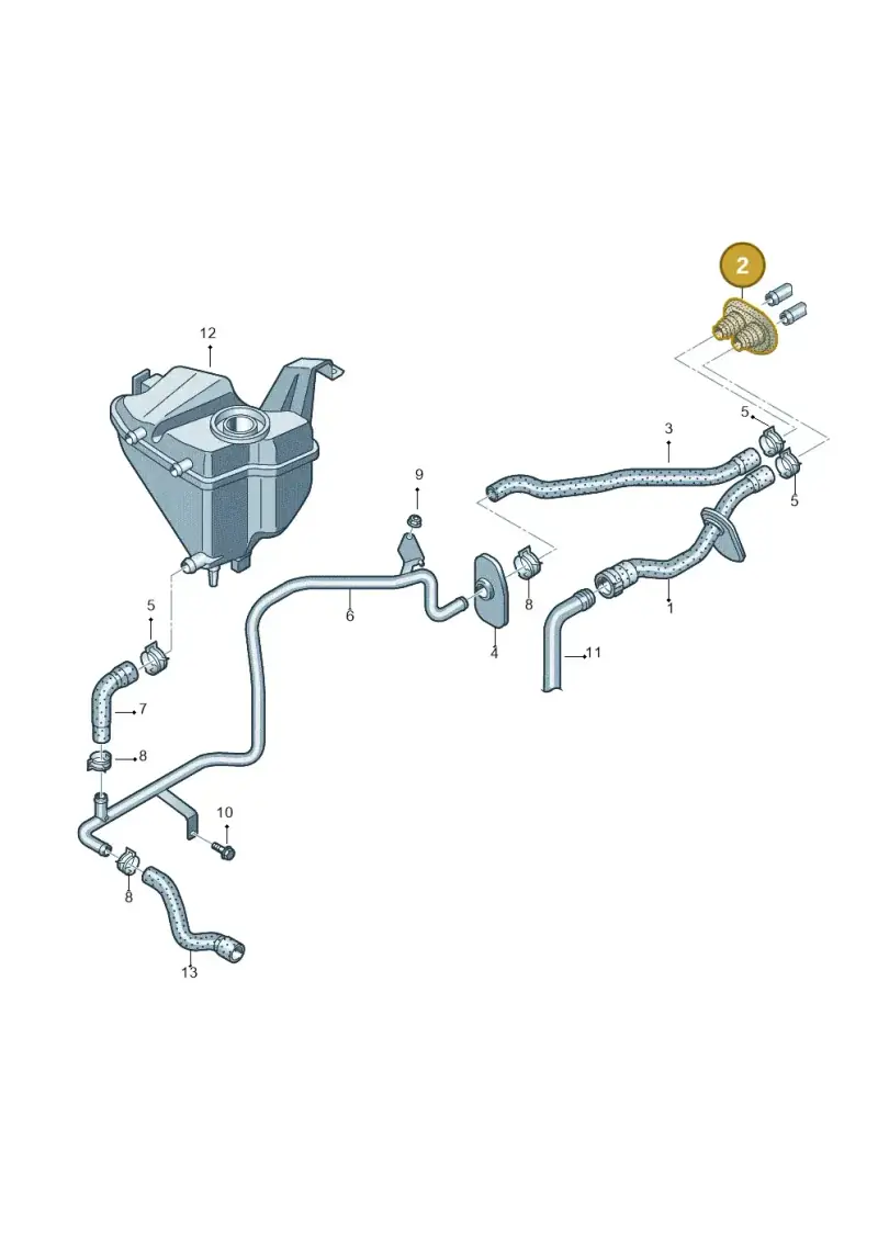 8K0819699A — Audi RS4 Av. qu. 4.2 (2012-2015) diagram 695819500, position 2