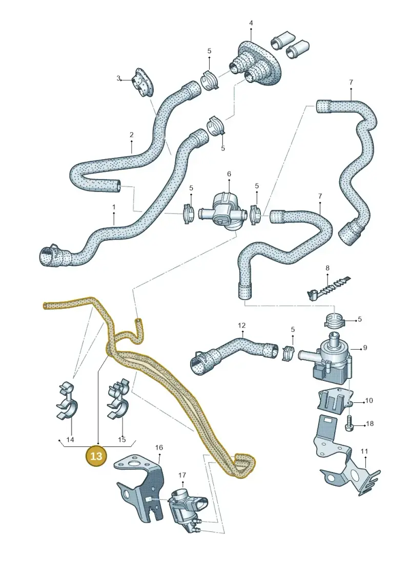 8K0820620B — Audi A4 Av. Allroad (2008-2016) diagram 620819450, position 13