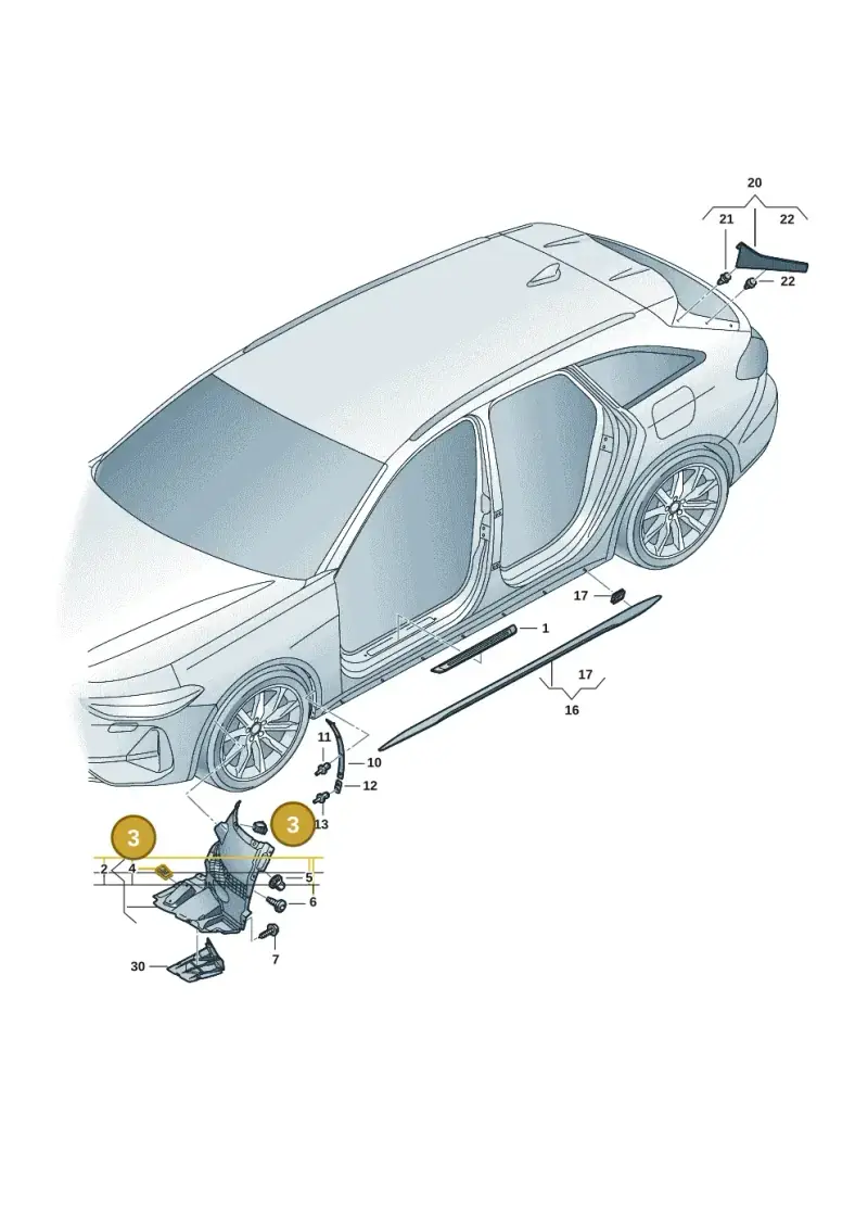 8K0821213A — Audi A5 Limo 2.0 (2024-) diagram 8wk853000, position 3