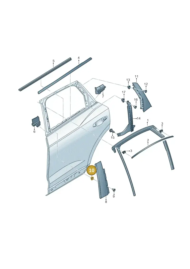 8K0837199 — Audi RSQ3 Sportback (2019-2024) diagram 597839040, position 10