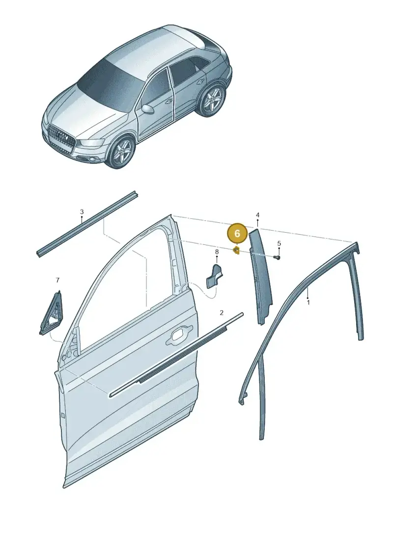 8K0837199 — Audi Q3 1.4 (2016-) diagram 728837400, position 6