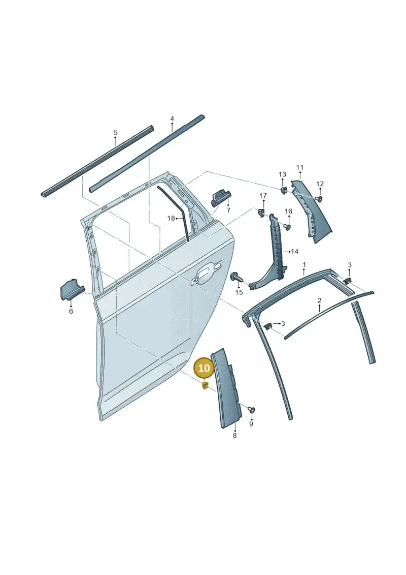 8K0837199 — Audi RS4 Avant (2017-) diagram 849839400, position 10