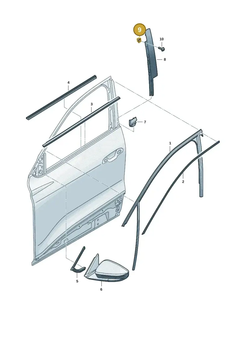 8K0837199 — Audi Q6 e-tron (2023-) diagram f5s837040, position 9