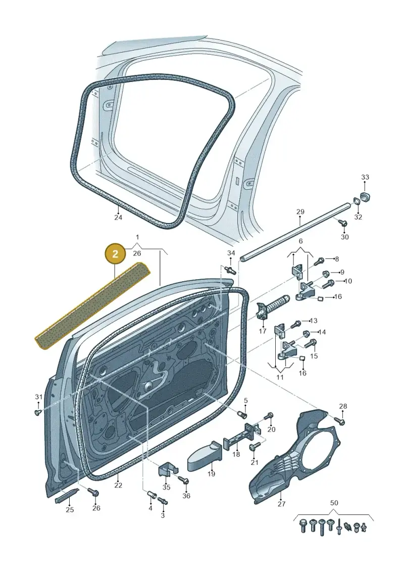 8K0837833A — Audi RS6 Avant (2019-) diagram 430831010, position 2