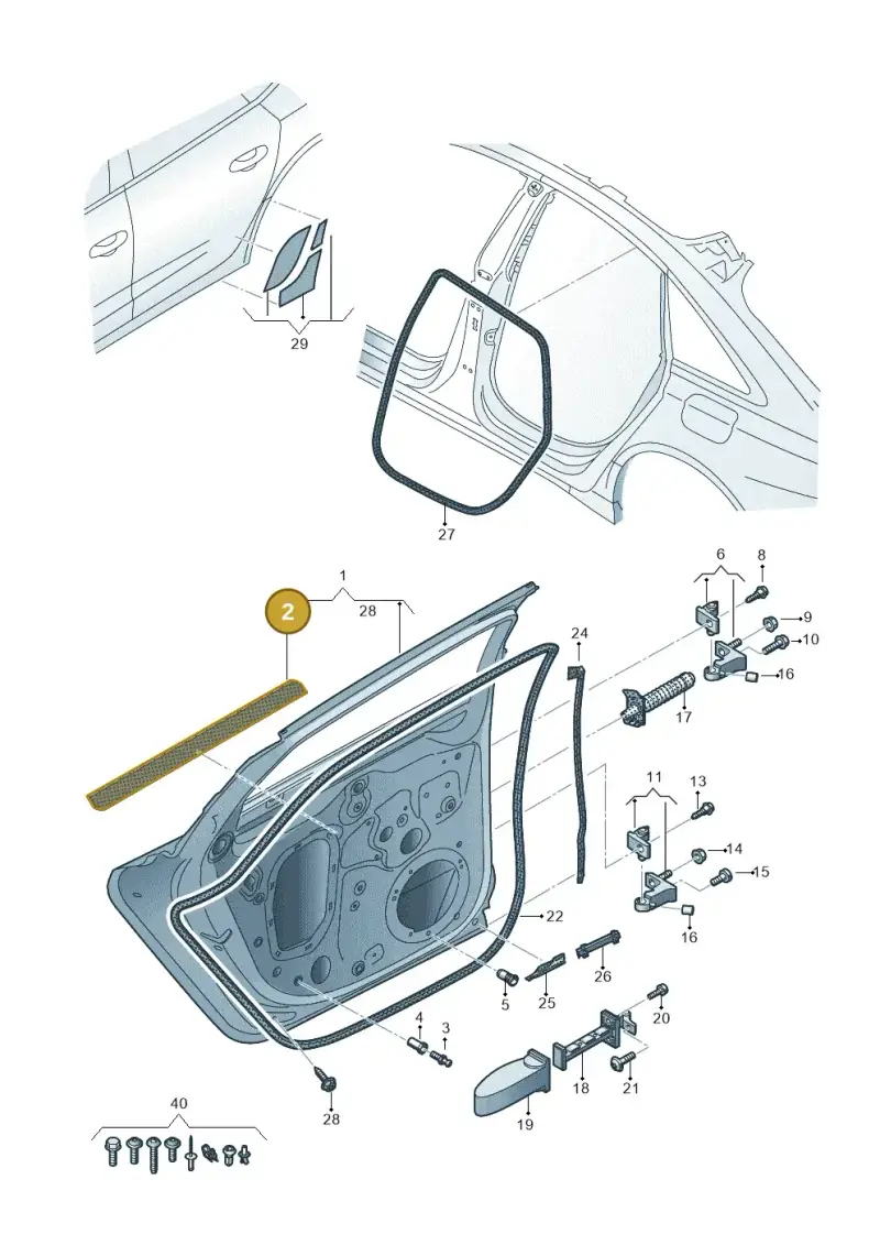 8K0837833A — Audi A6 2.0 (2018-) diagram 430833010, position 2