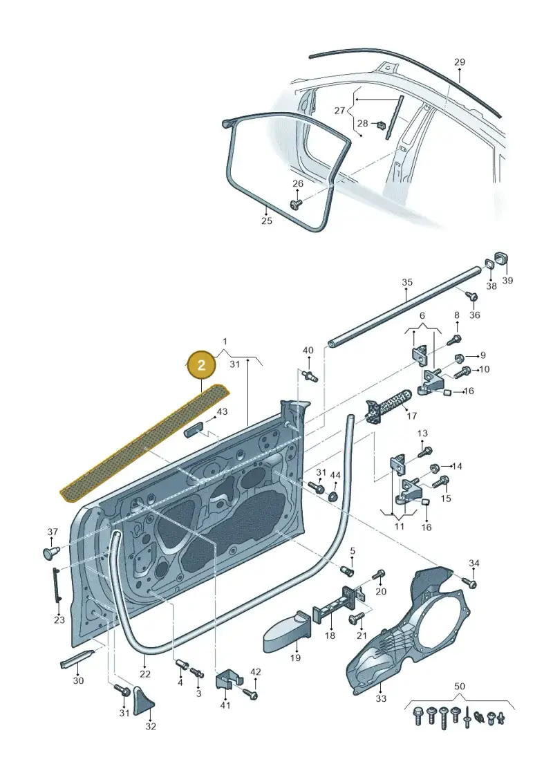 8K0837833A — Audi RS7 Sportback (2019-) diagram 435831100, position 2
