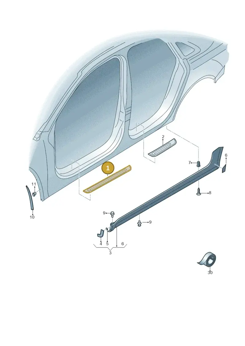 8K0853374H01C — Audi RS4 Av. qu. 4.2 (2012-2015) diagram 750853000, position 1