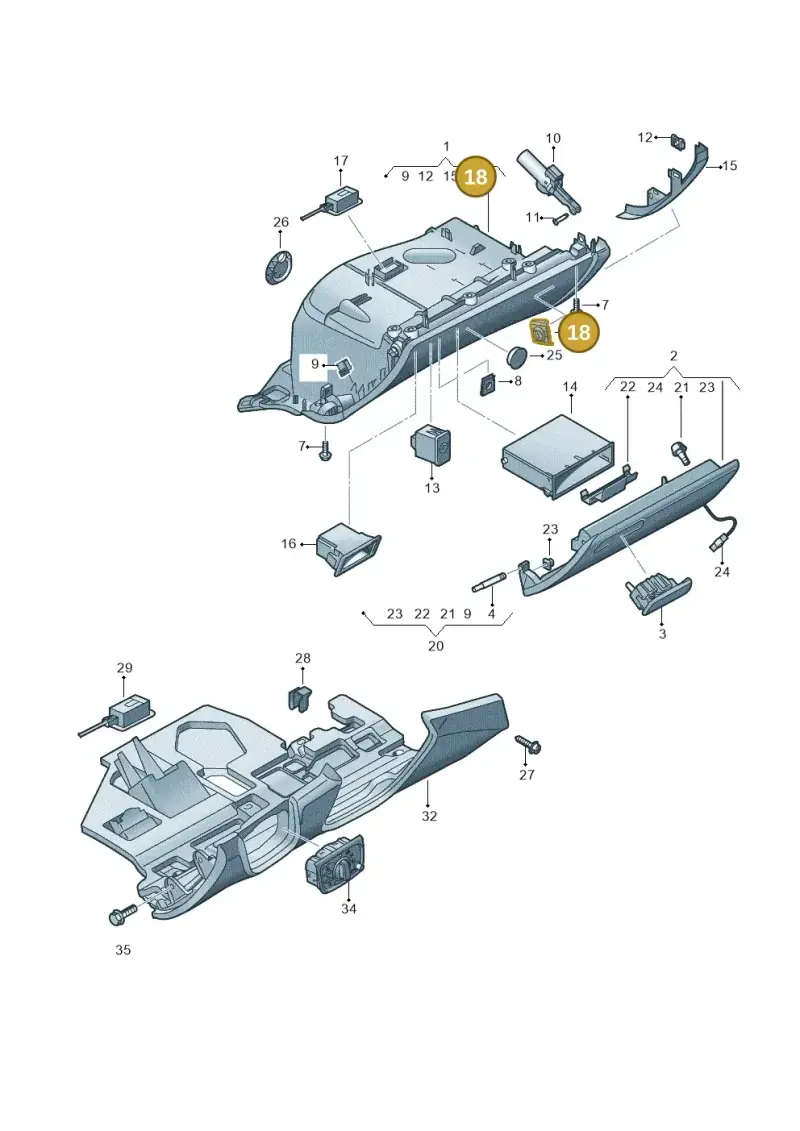 8K08571144PK — Audi A8L qu. 3.0 TDI (2009-2014) diagram 696857200, position 18