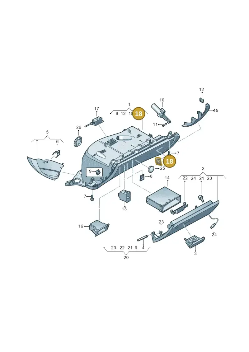 8K08571144PK — Audi Q5 qu. 2.0 TDI (2012-2017) diagram 620857200, position 18