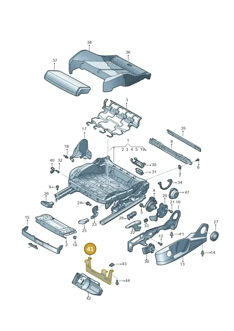8K0860296B — Audi Q4 Sportback (2021-2022) diagram 596881000, position 41