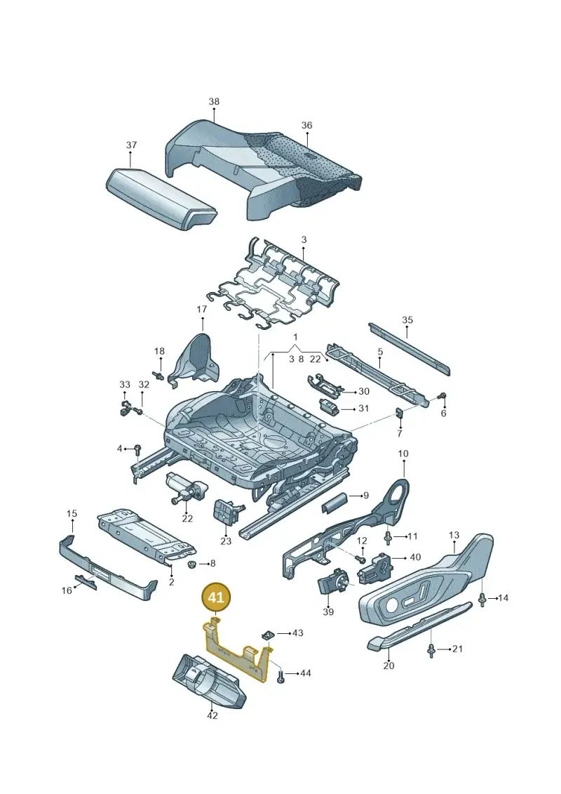 8K0860296B — Audi Q4 Sportback (2021-2022) diagram 596881100, position 41