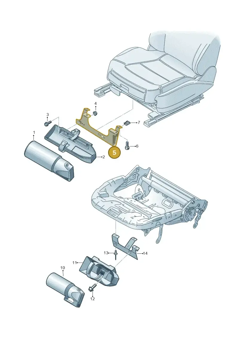 8K0860296B — Audi Q3 2.0 TDI (2014-2019) diagram 855860100, position 5