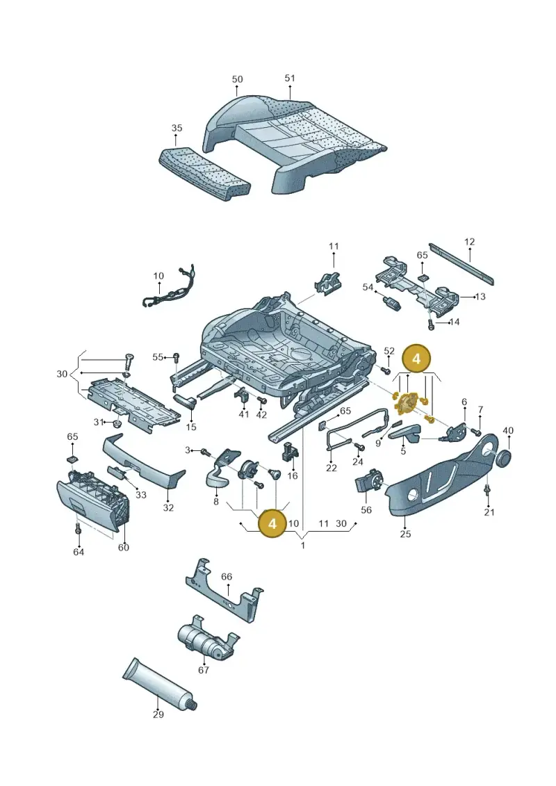 8K0881053 — Audi A3 Sportback (2016-2020) diagram 745881010, position 4