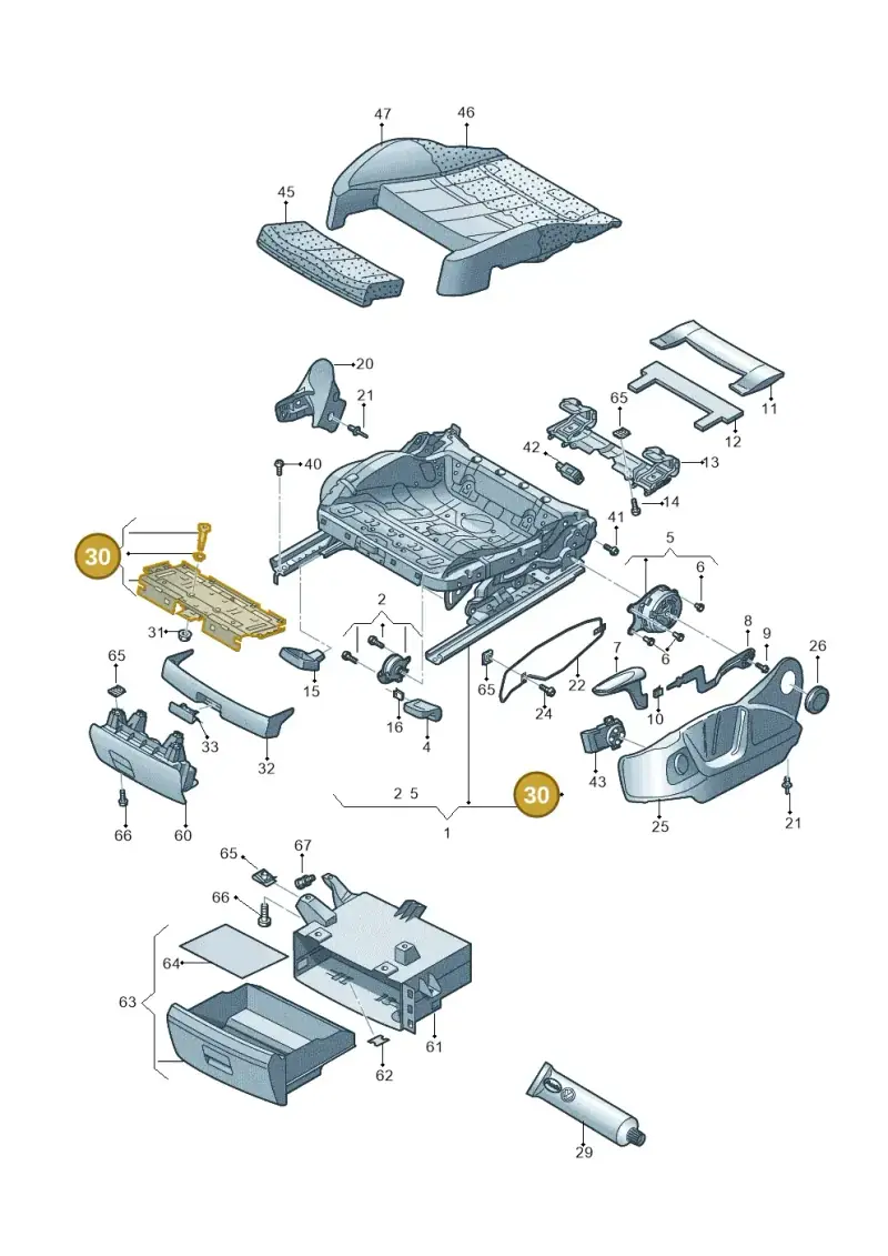 8K0881057 — Audi Q3 1.4 (2016-) diagram 728881000, position 30
