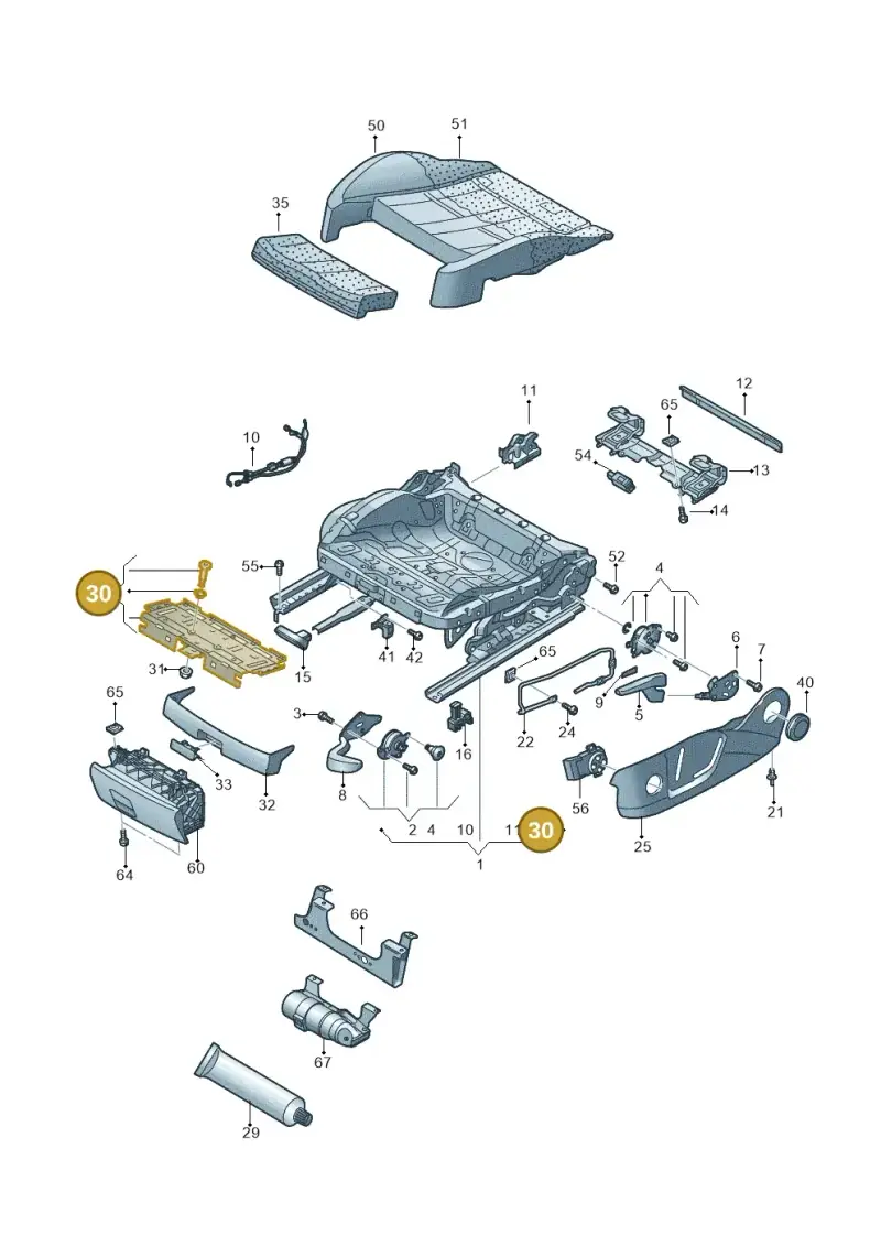 8K0881057 — Audi A3 Sportback (2016-2020) diagram 745881010, position 30