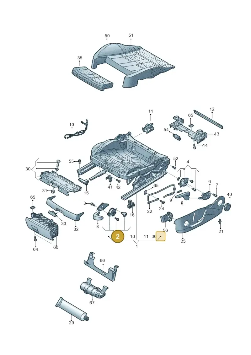 8K0881094 — Audi A3 Sportback (2016-2020) diagram 745881010, position 2