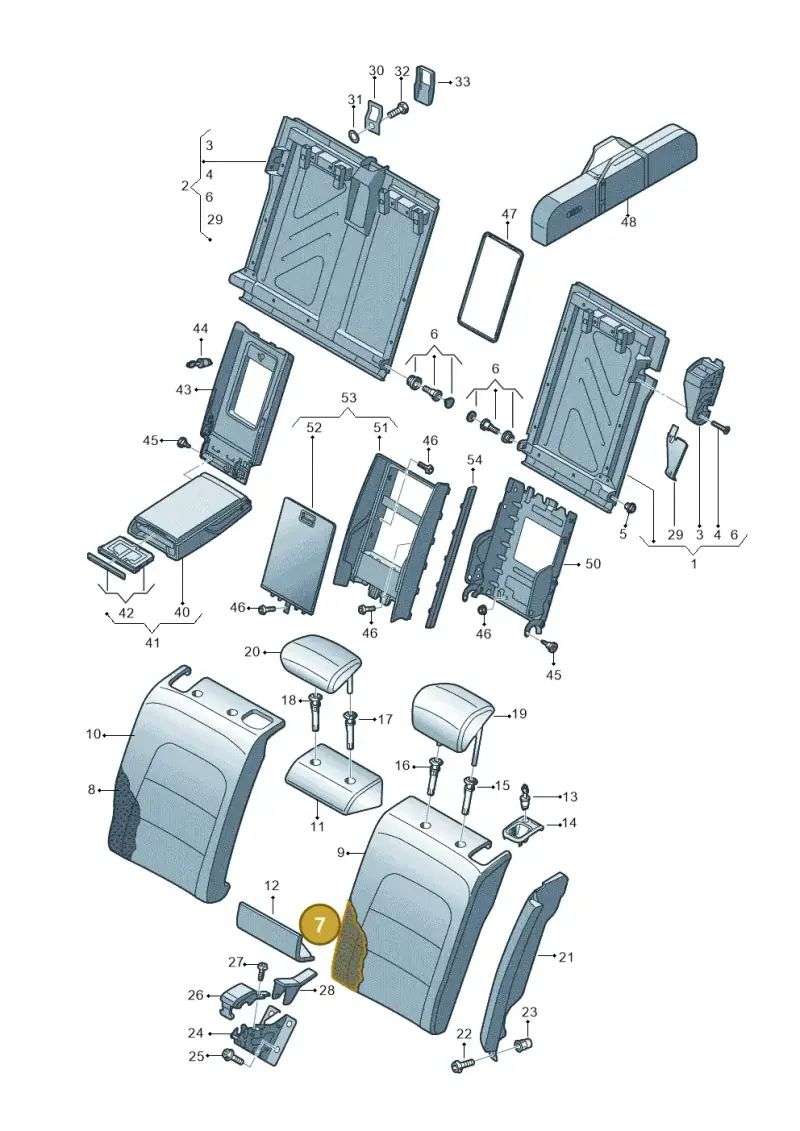8K0885775C — Audi A4 av. 2.0 tdi (2011-2015) diagram 636885700, position 7