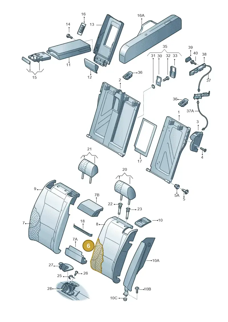 8K0885775C — Audi A5 Sportback (2011-2017) diagram 711885700, position 6