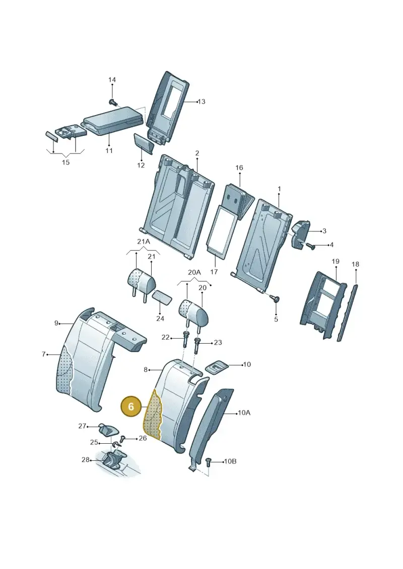 8K0885775D — Audi A4L 2.0 (2008-2012) diagram 669885070, position 6
