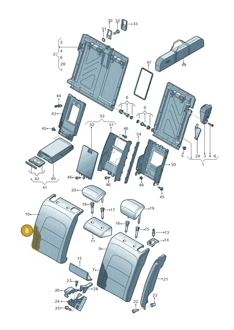 8K0885776B — Audi A4 av. 2.0 tdi (2011-2015) diagram 636885700, position 8