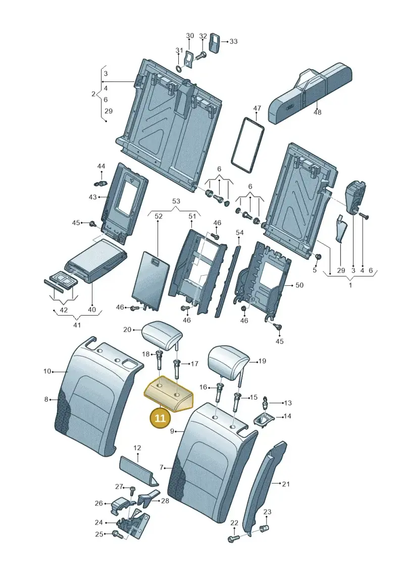 8K0885777 — Audi A4 av. 2.0 tdi (2011-2015) diagram 636885700, position 11