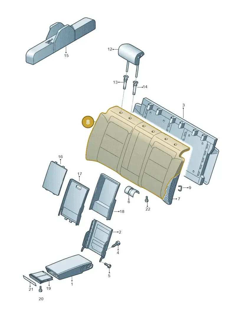 8K0885805EWUK — Audi A4                08> (2007-) diagram 636885600, position 8