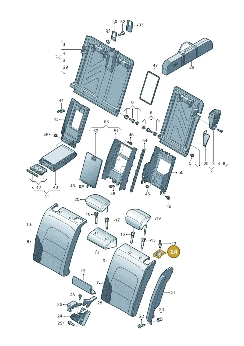 8K0885879B4PK — Audi A4                08> (2007-) diagram 636885700, position 14