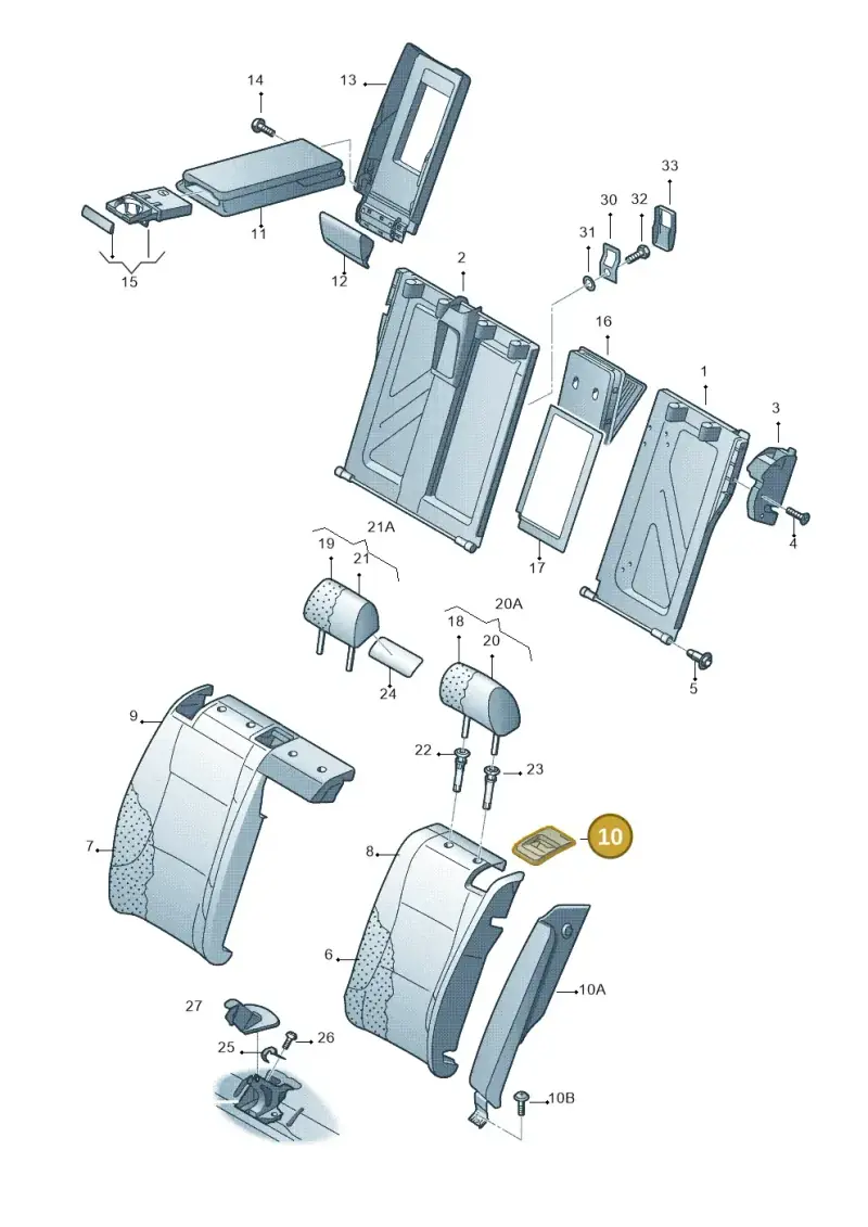 8K0885879B4PK — Audi RS5 Coupe (2010-2015) diagram 412885700, position 10