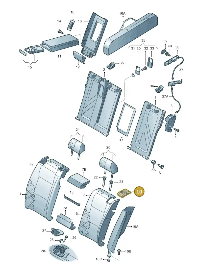 8K0885880B4PK — Audi A5/S5 Coupe       08> (2007-) diagram 711885700, position 10