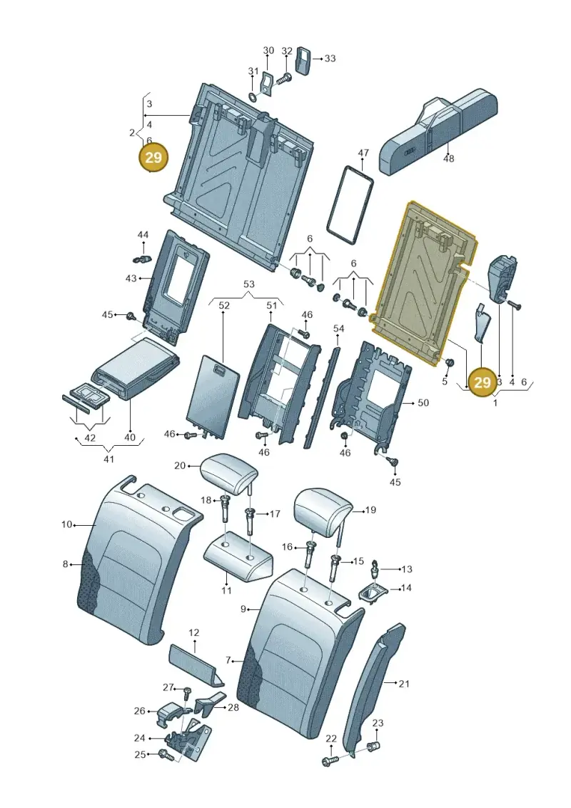 8K0885909 — Audi A4 av. 2.0 tdi (2011-2015) diagram 636885700, position 29