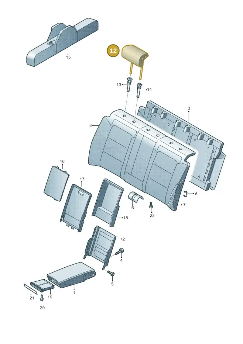 8K0885973BC25D — Audi A4 av. 2.0 tdi (2011-2015) diagram 636885600, position 12