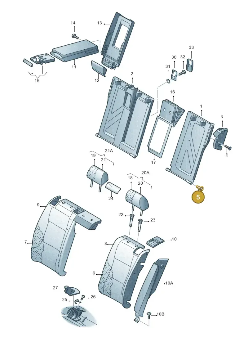 8K0898502 — Audi RS5 Coupe (2010-2015) diagram 412885700, position 5