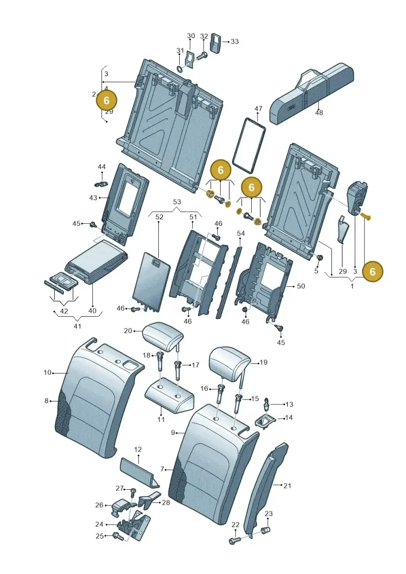 8K0898502 — Audi A4 av. 2.0 tdi (2011-2015) diagram 636885700, position 6