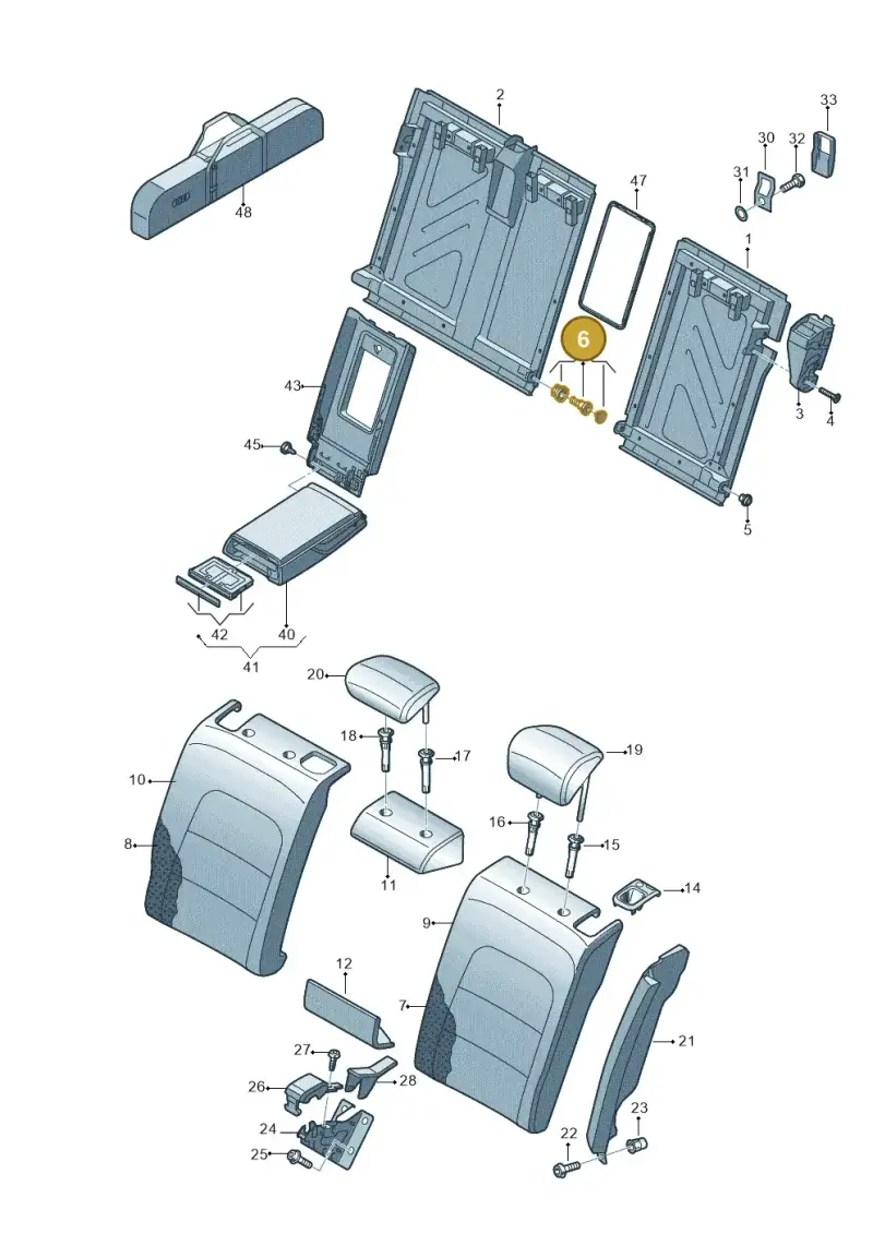 8K0898502 — Audi RS4 Av. qu. 4.2 (2012-2015) diagram 750885700, position 6