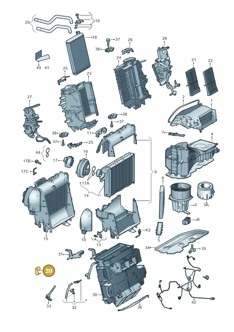 8K0898540A — Audi Q5 qu. 2.0 TDI (2012-2017) diagram 620820300, position 39