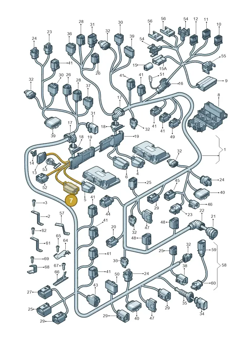 8K0906379 — Audi A8L qu. 3.0 TDI (2009-2014) diagram 696971590, position 7