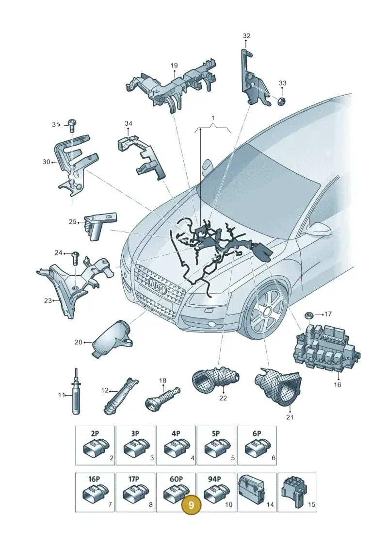 8K0906379 — Audi Q5 qu. 2.0 TDI (2012-2017) diagram 736971100, position 9