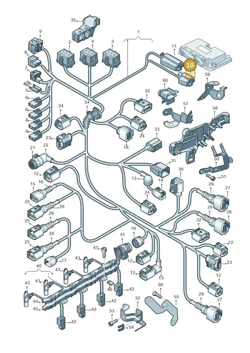 8K0906385 — Audi A4/S4/Av./qu.     05> (2005-) diagram 454971350, position 10