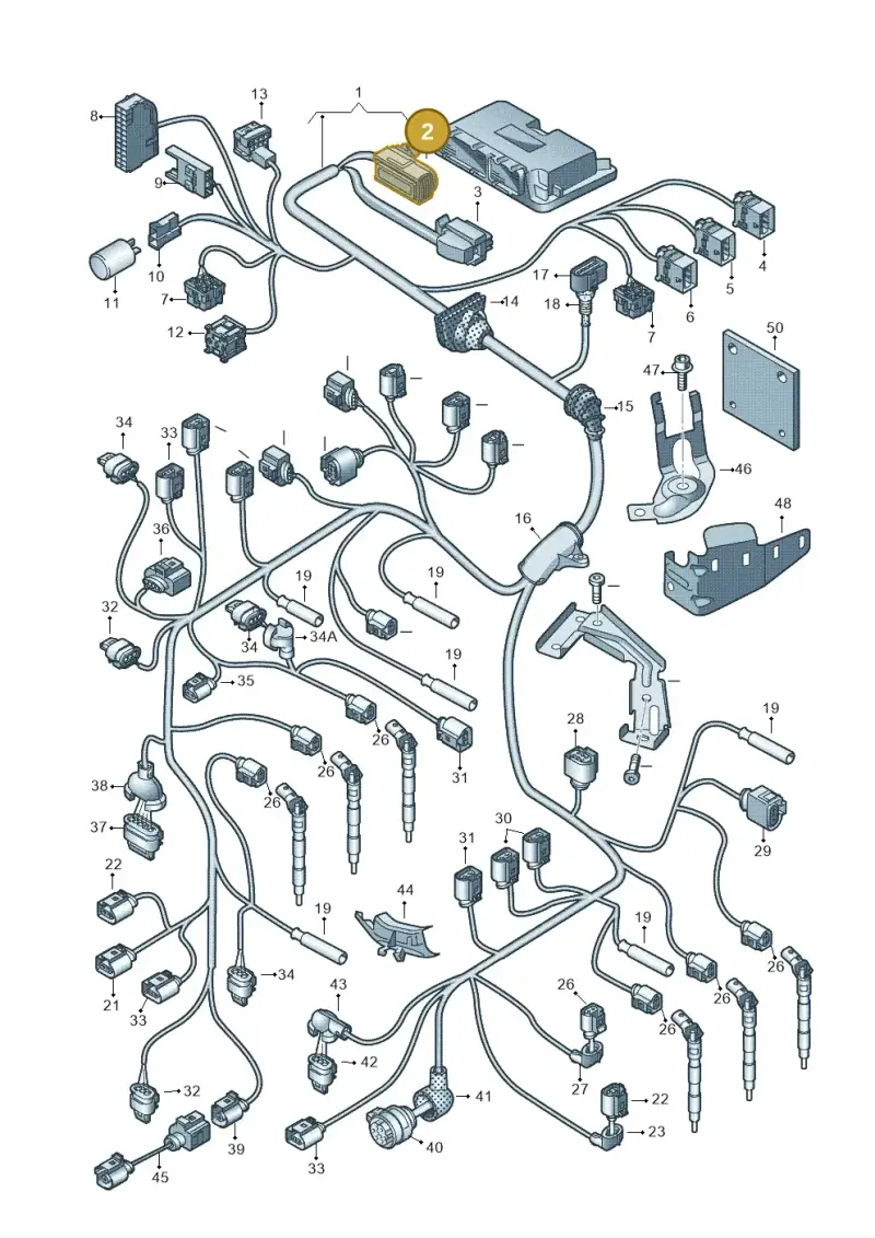 8K0906385B — Audi Q5 qu. 2.0 TDI (2008-2012) diagram 620971400, position 2