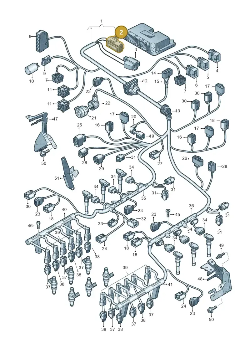 8K0906385B — Audi A4L 2.0 (2008-2012) diagram 620971510, position 2