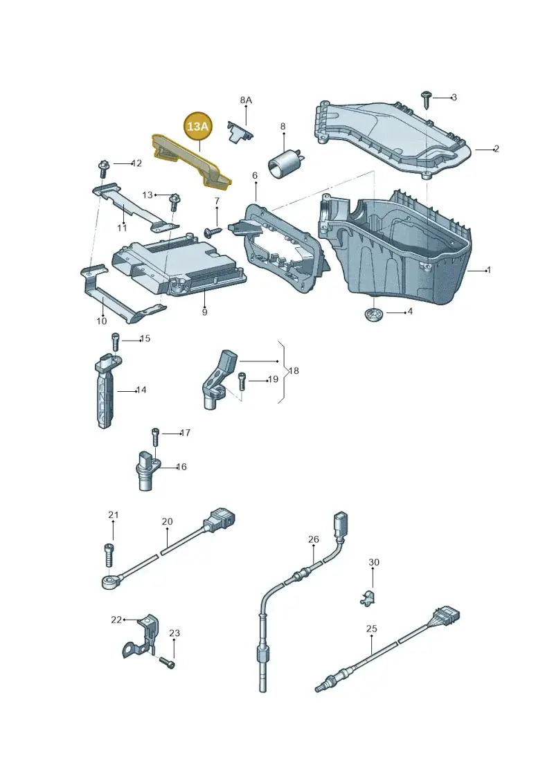 8K0907352 — Audi Q5 qu. 2.0 (2009-2018) diagram 687906000, position 13A