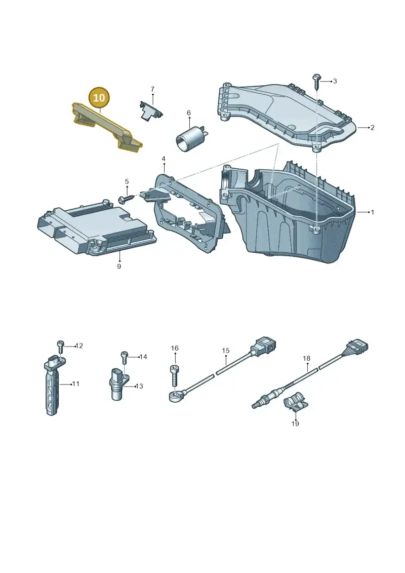 8K0907352 — Audi A5 Sportback (2011-2017) diagram 725906000, position 10