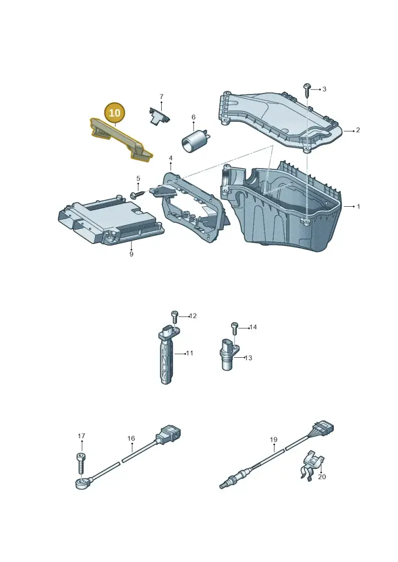 8K0907352A — Audi Q5 qu. 2.0 TDI (2012-2017) diagram 751906000, position 10