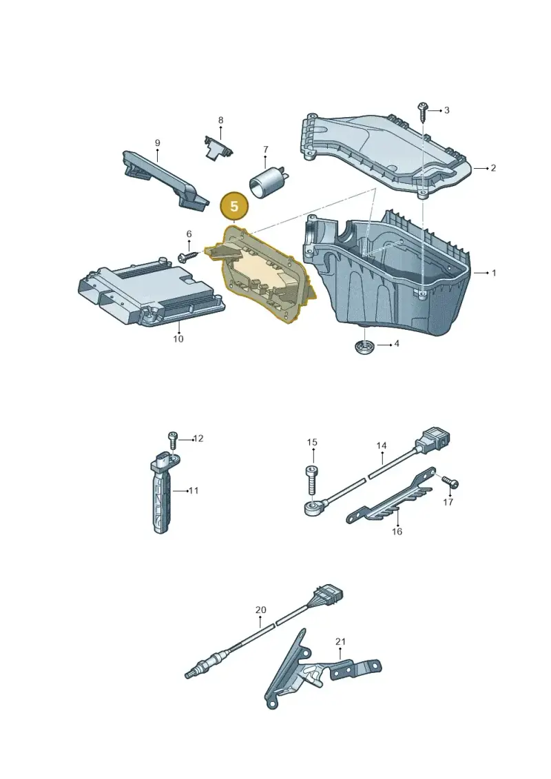 8K0907461D — Audi RS5 Coupe (2010-2015) diagram 695906000, position 5