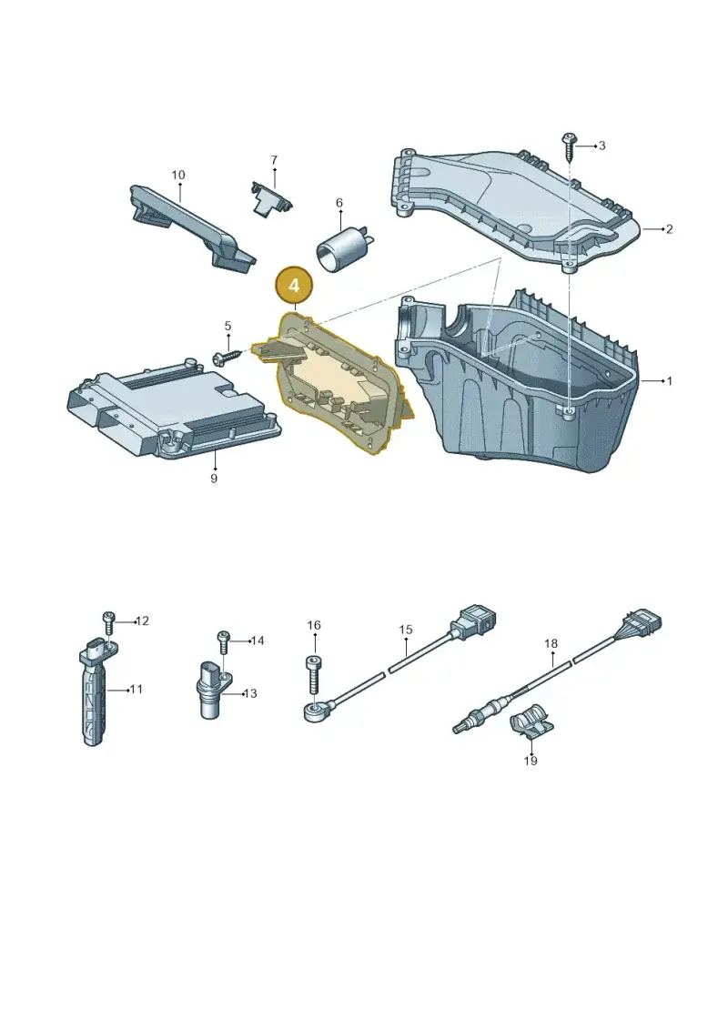 8K0907461D — Audi A5 Sportback (2011-2017) diagram 725906000, position 4