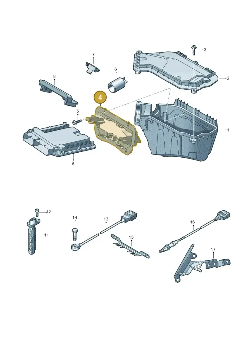 8K0907461D — Audi RS4 Av. qu. 4.2 (2012-2015) diagram 750906000, position 4